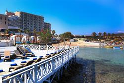 Seya Beach Hotel, Alacati - Turkey. Beach deck.